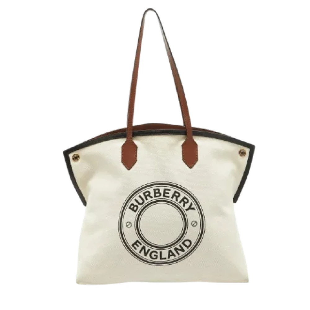 Burberry Vintage Pre-owned Leather totes White Dames