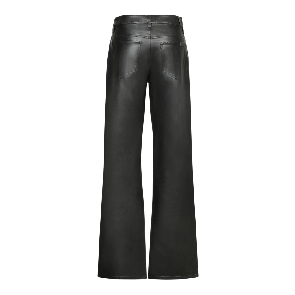 7 For All Mankind Wijde Broek Zomerse Stijl Black Dames