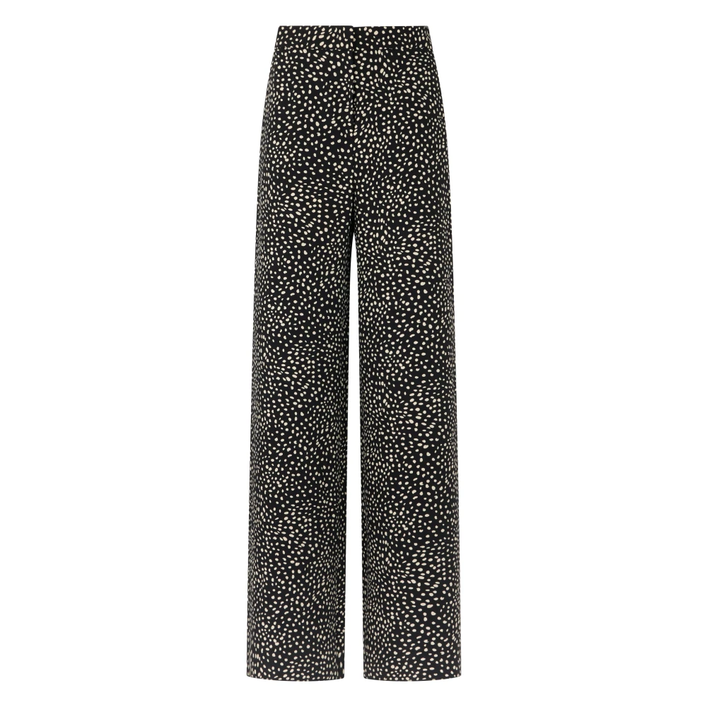 Max Mara Studio Vrouw Zwart Broeken Dames, Xs, Polyester, Wijde Polyester Broek