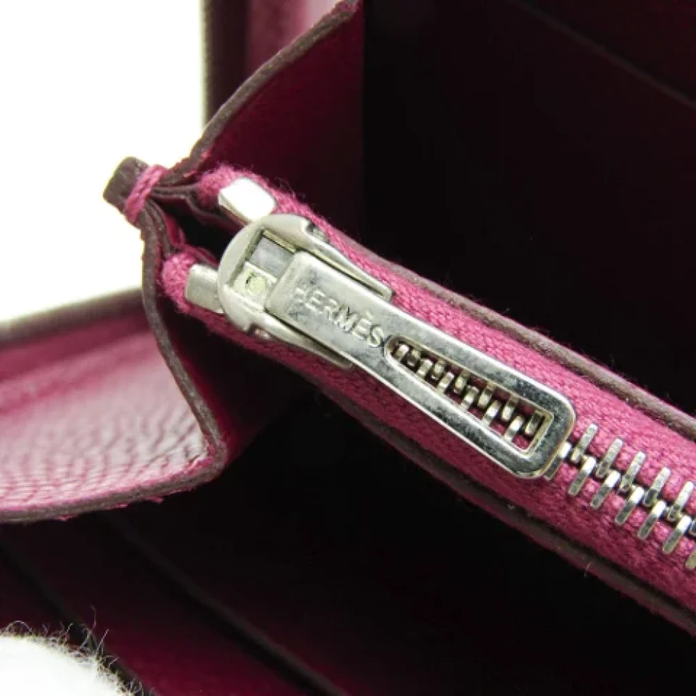 Hermès Vintage Pre-owned Leather wallets Purple Dames