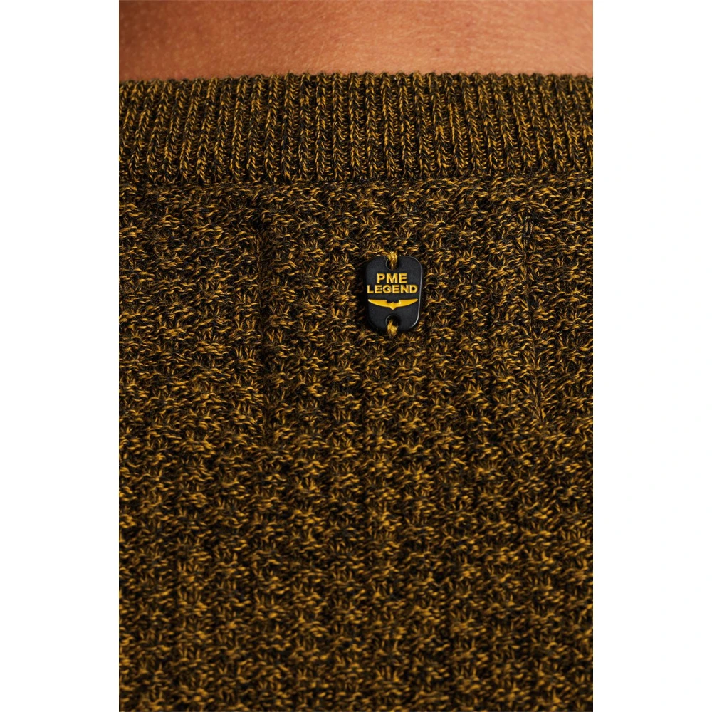 PME Legend Gestructureerde katoenen trui Brown Heren