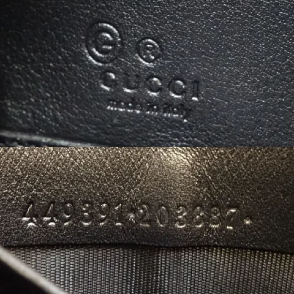 Gucci Vintage Pre-owned Leather wallets Black Dames