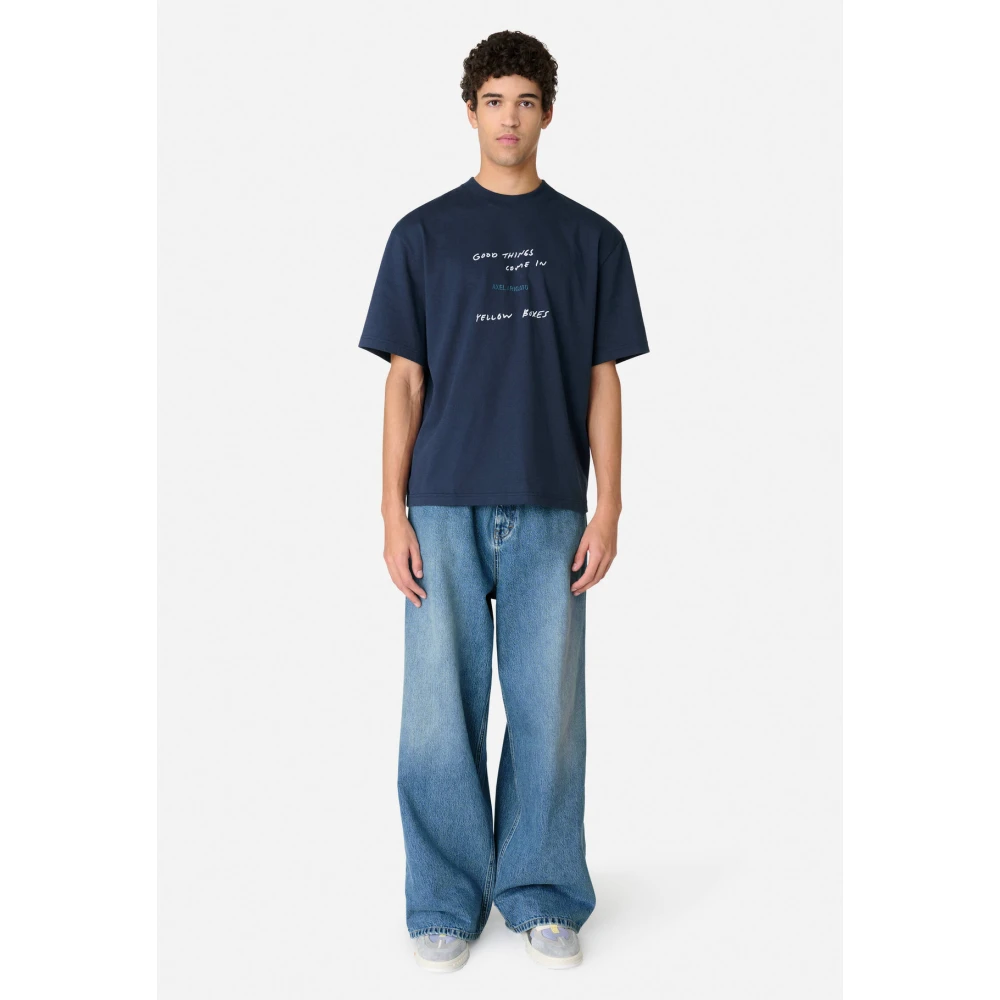 Axel Arigato Good Things T-Shirt Blue Heren