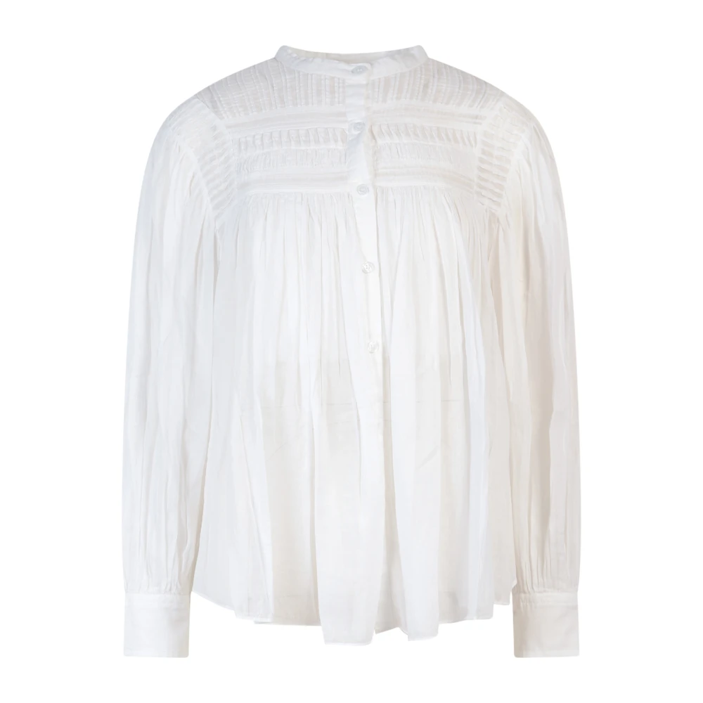 Isabel Marant Étoile Geplooide katoenen shirt White Dames