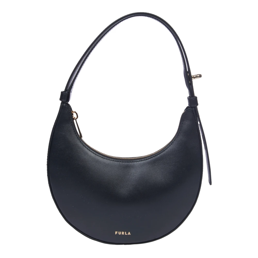 Furla Zwarte Schoudertas Compacte Elegantie Black Dames