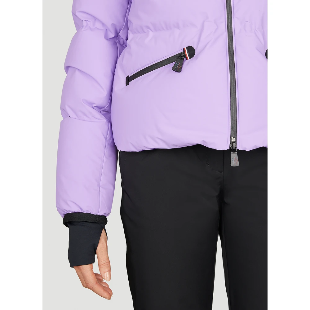 Moncler Matte Finish Short Down Jacket Purple Dames