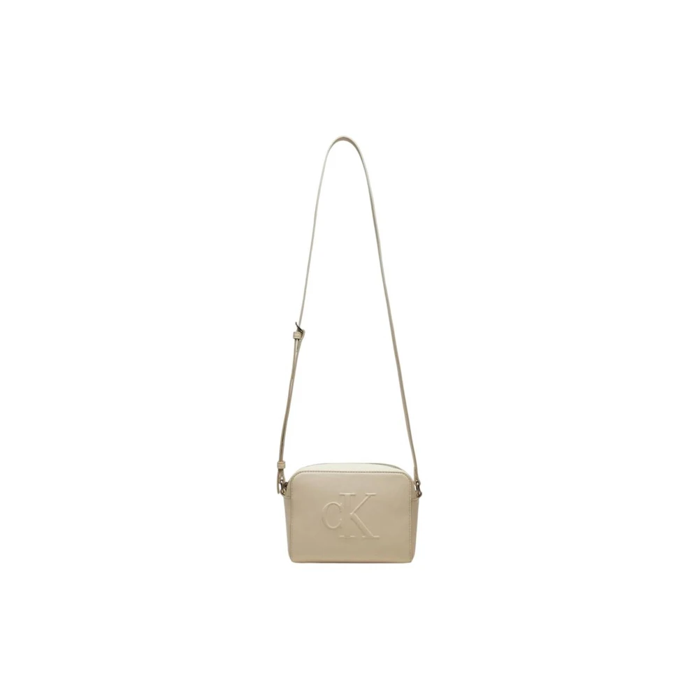 Calvin Klein Jeans Crème Faux Leren Handtas Dames Collectie Beige Dames