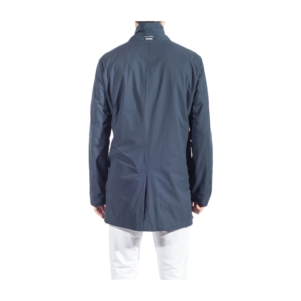 People of Shibuya Slim-Fit Waterdichte en Ademende Trench Blue Heren