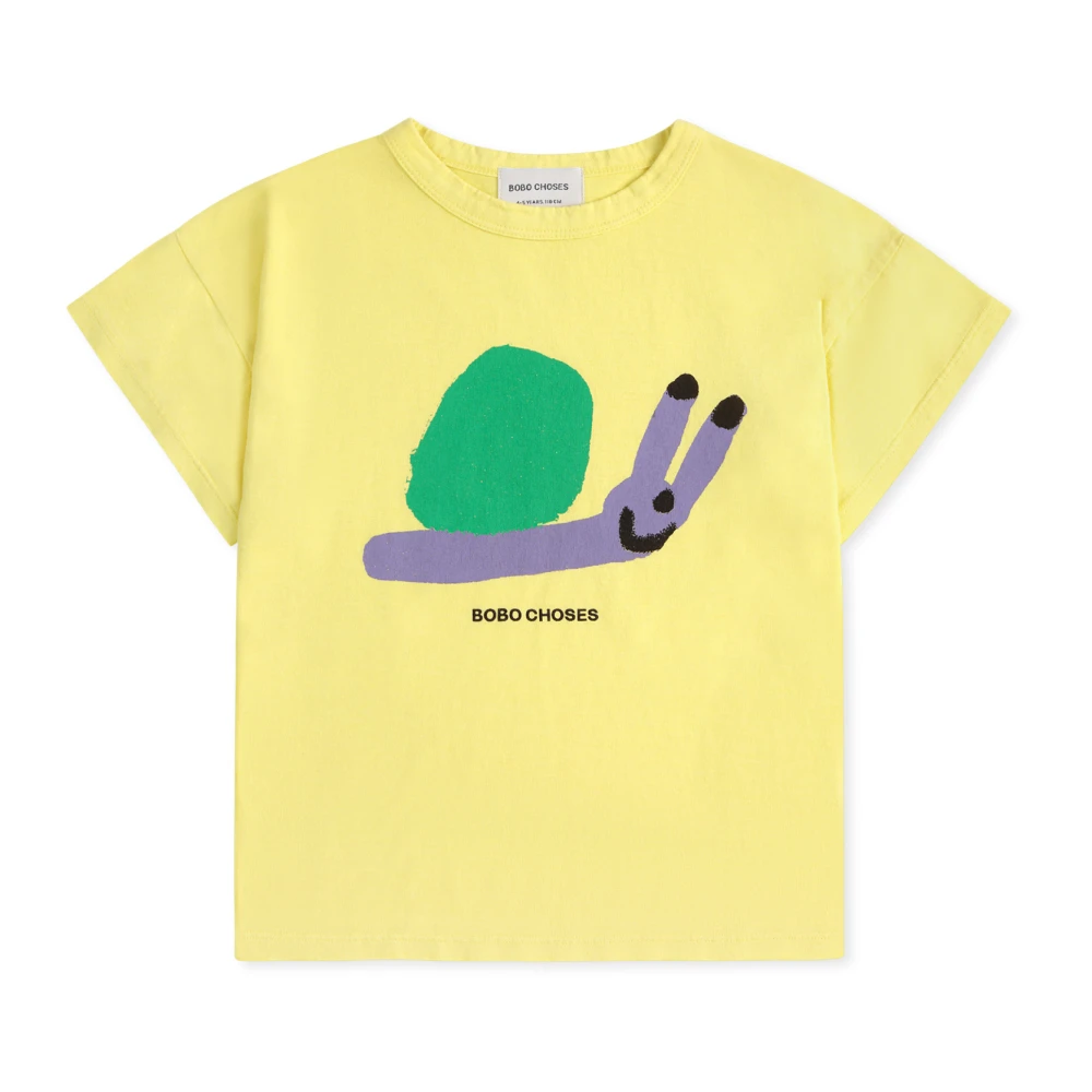 Bobo Choses Gul Snigeltryck Bomull T-shirt Yellow, Unisex