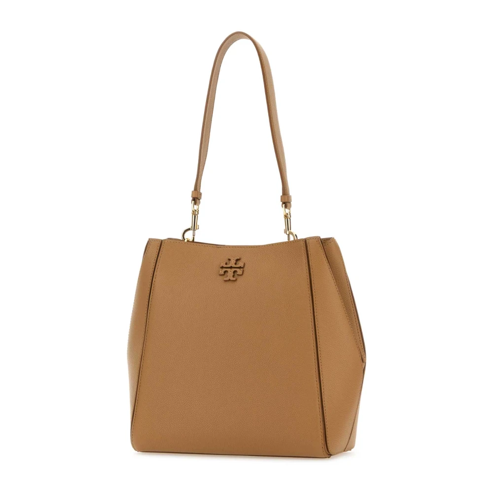TORY BURCH Stijlvolle Camel Leren Handtas Brown Dames