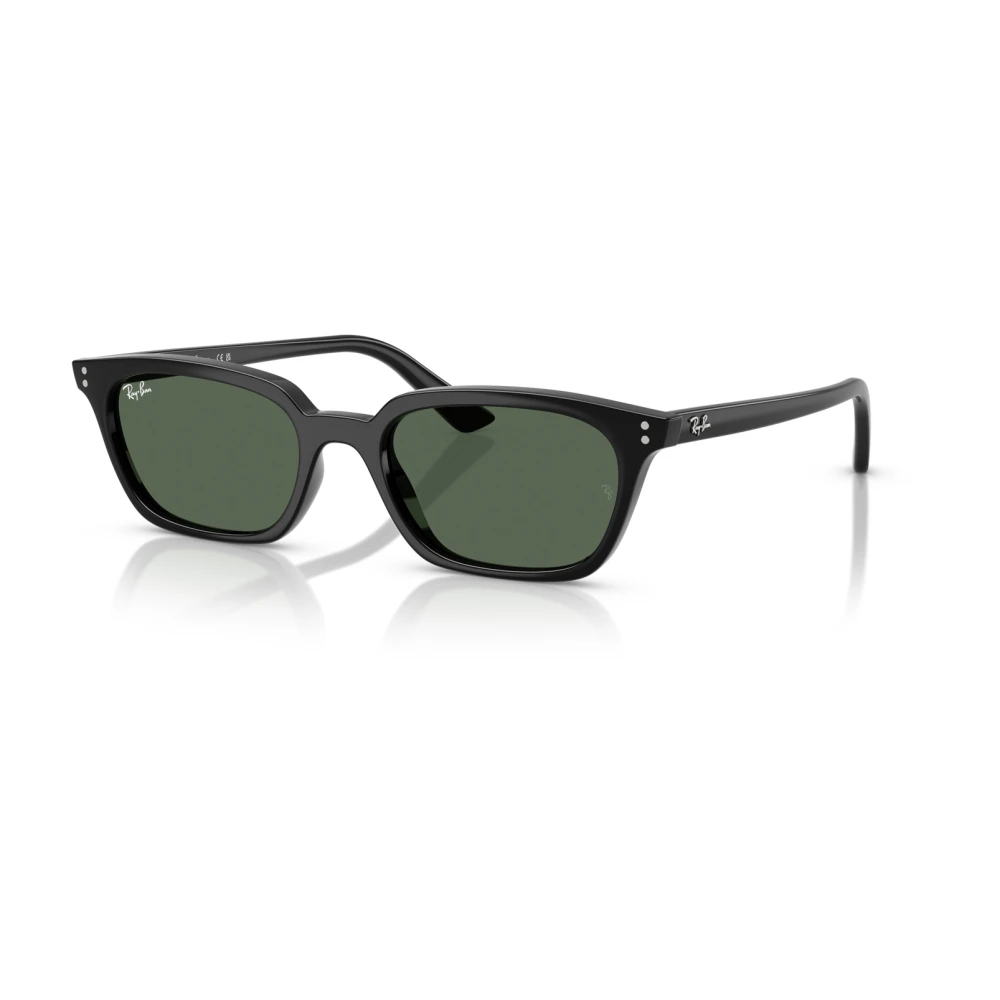 Ray - Ban Unisex Green Ray - Ban Rb4456 Zaya 667771 Sunglasses Injected Black Pillow Normal - Image 2