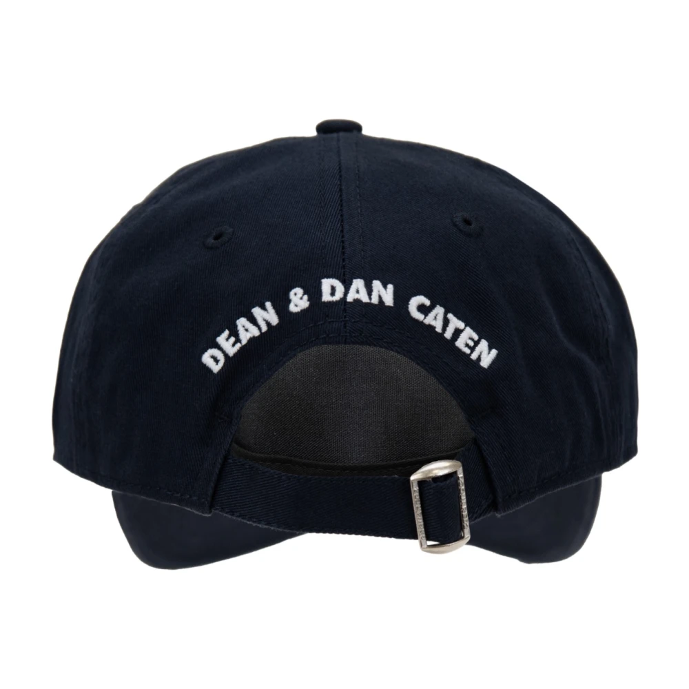 Dsquared2 Reliëf Logo Baseball Cap Fibbia Blue Unisex