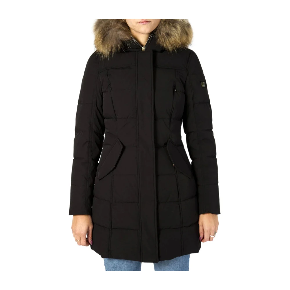 YES ZEE Gewatteerde Hoodie Jas voor Dames in Zwart Black Dames