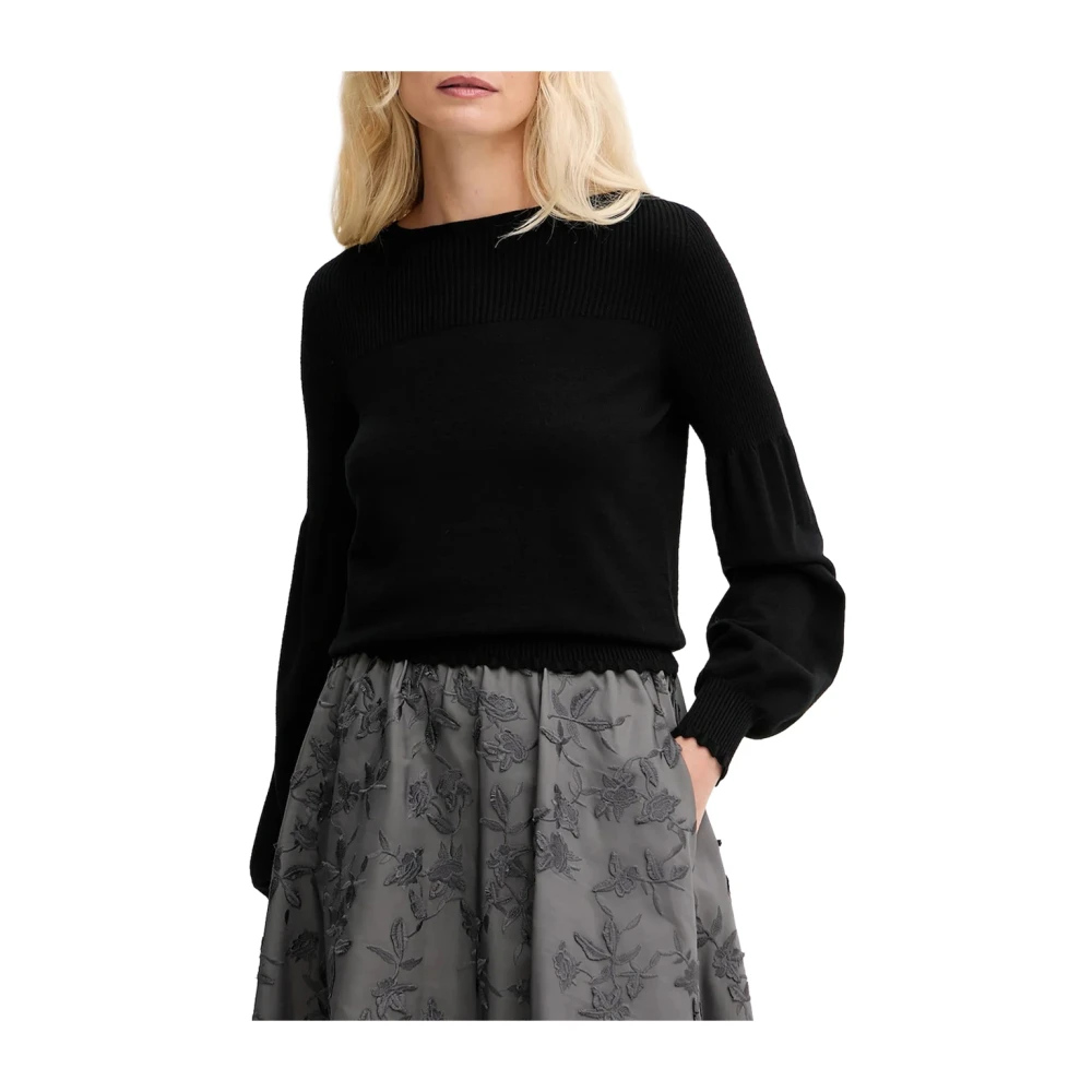 Twinset Donna Nero Round-Neck Knitwear