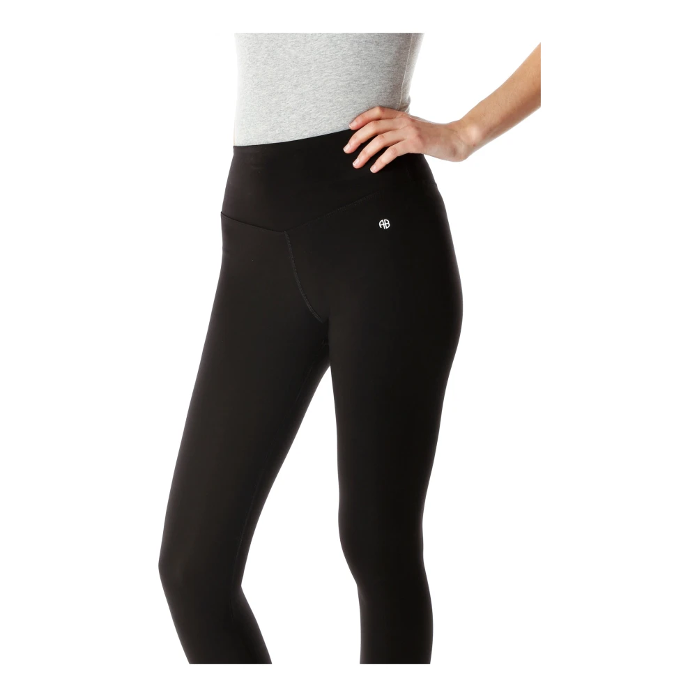 Anine Bing Quick Dry Leggings met Monogram Black Dames