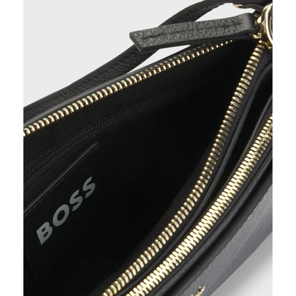 Hugo Boss Mini Leren Tas met Afneembare Pouch Black Dames