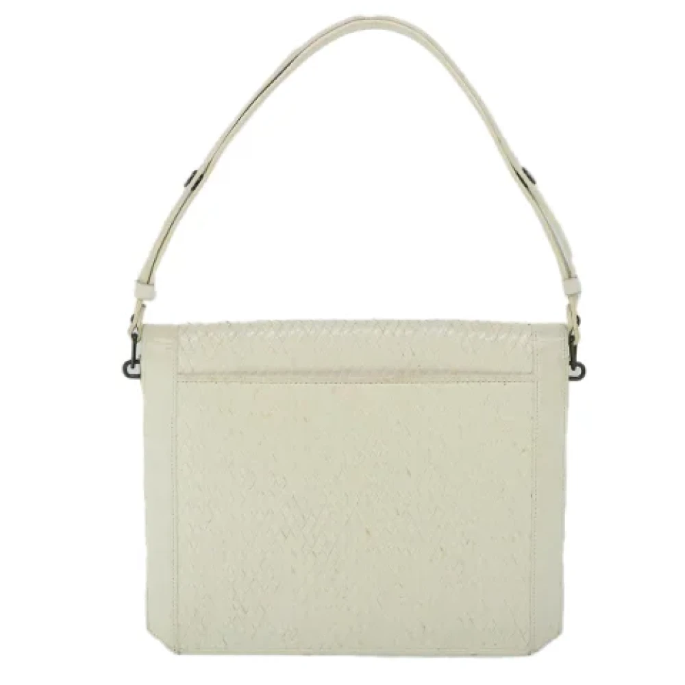 Yves Saint Laurent Vintage Pre-owned Leather shoulder-bags White Dames