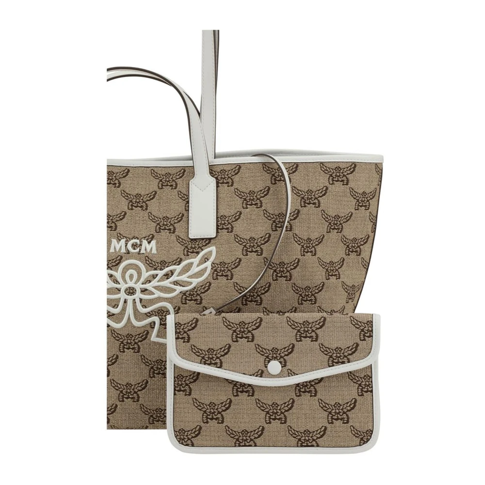 MCM Stijlvolle Tote Tas met Afneembare Pouch Brown Dames