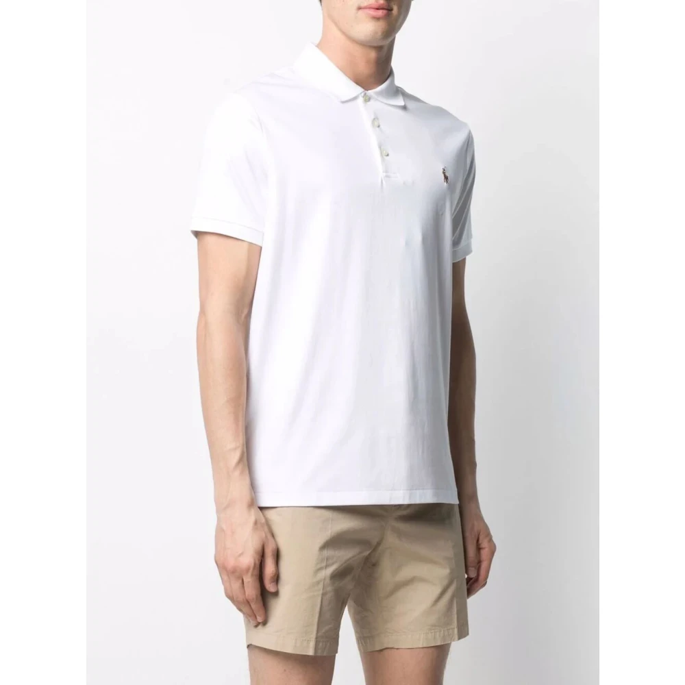 Ralph Lauren Witte Gebreide Polo Shirt White Heren
