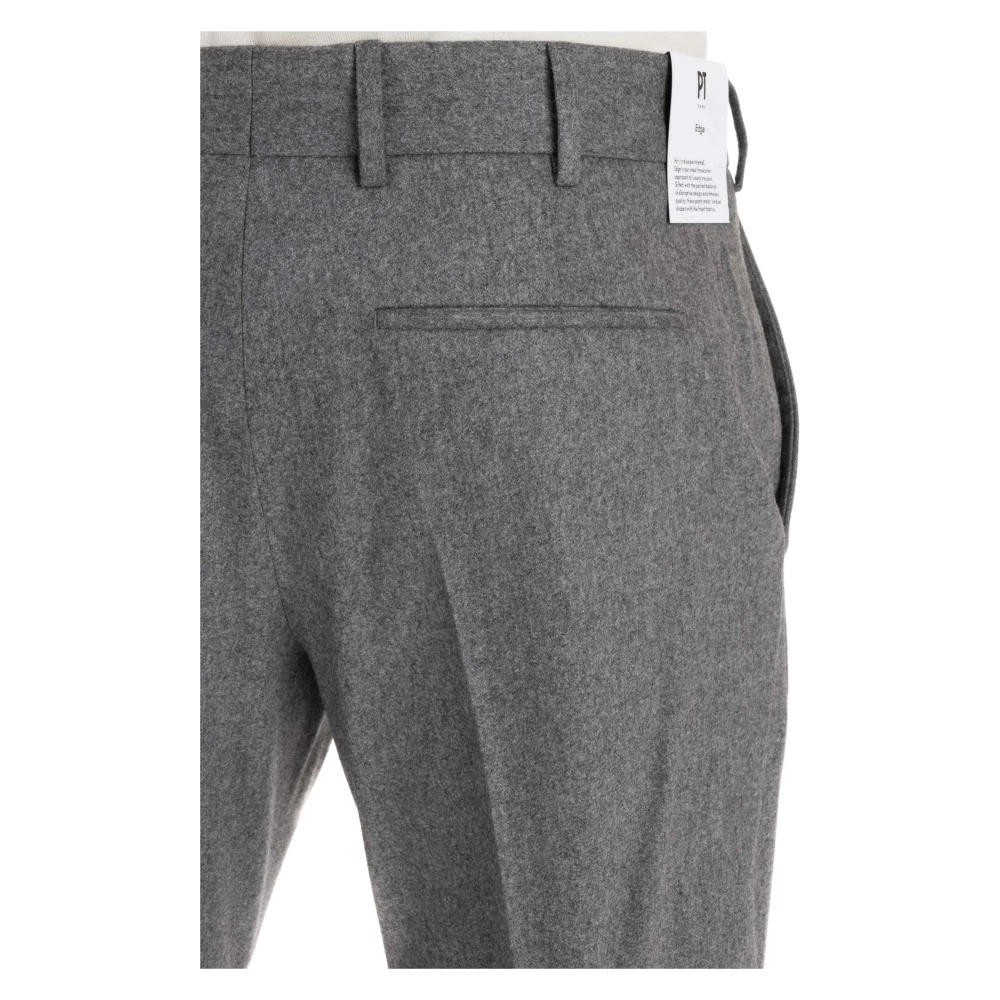PT Torino Grijze op maat gemaakte broek ritssluiting Gray Heren