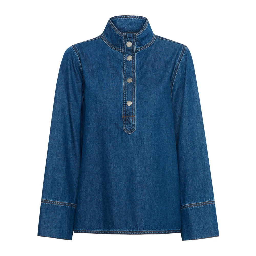 My Essential Wardrobe Women's Blue Boxy Blouse - Blouses - Xl - Blouses & Shirts