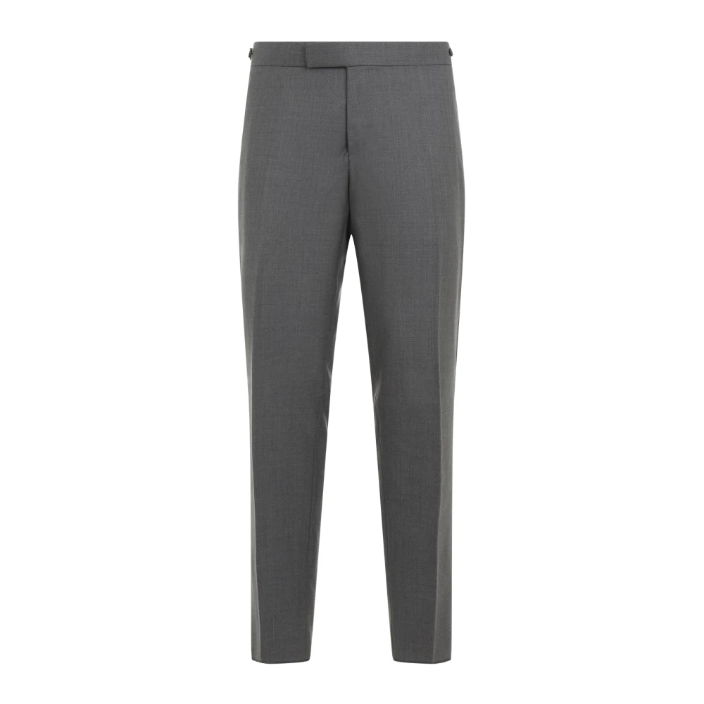 Thom Browne Grå Ull Skinny Byxor Gray, Herr