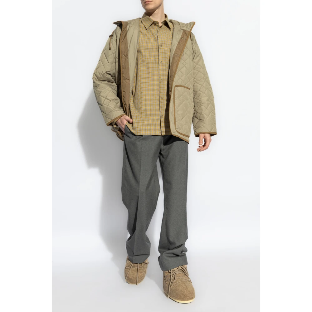 A.p.c. Geruite patroon overhemd Beige Heren