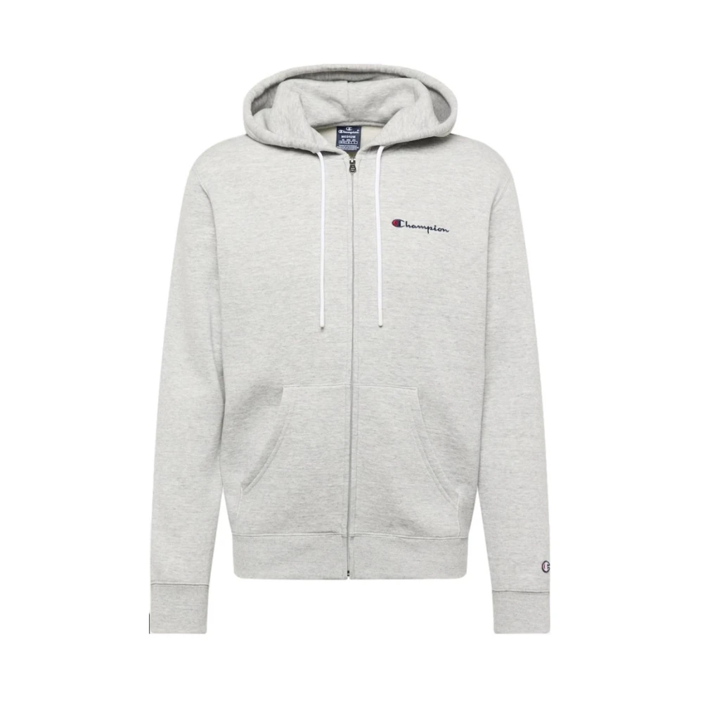 Champion Grijze Logo Rits Jas Gray Heren