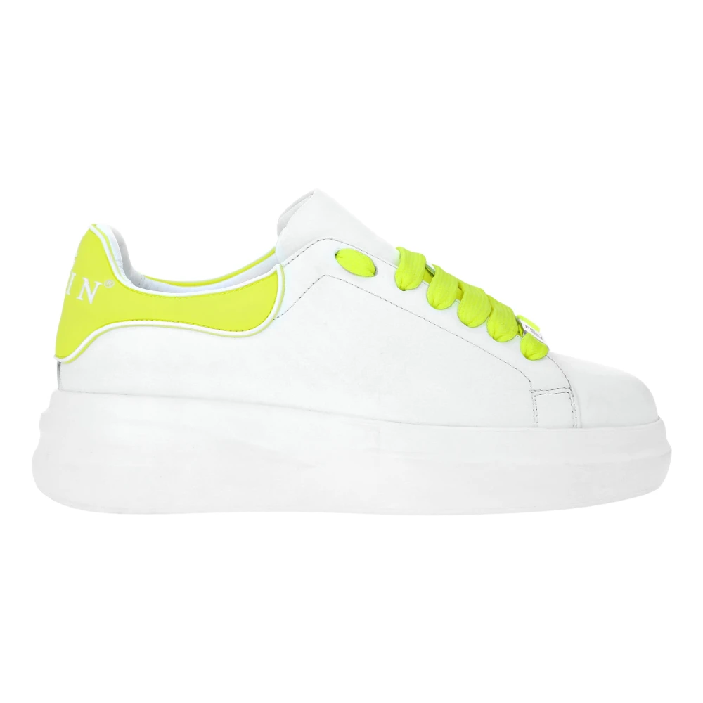 Philipp Plein Nappa Leather Sneakers Low Top unisex Schoenen Wit