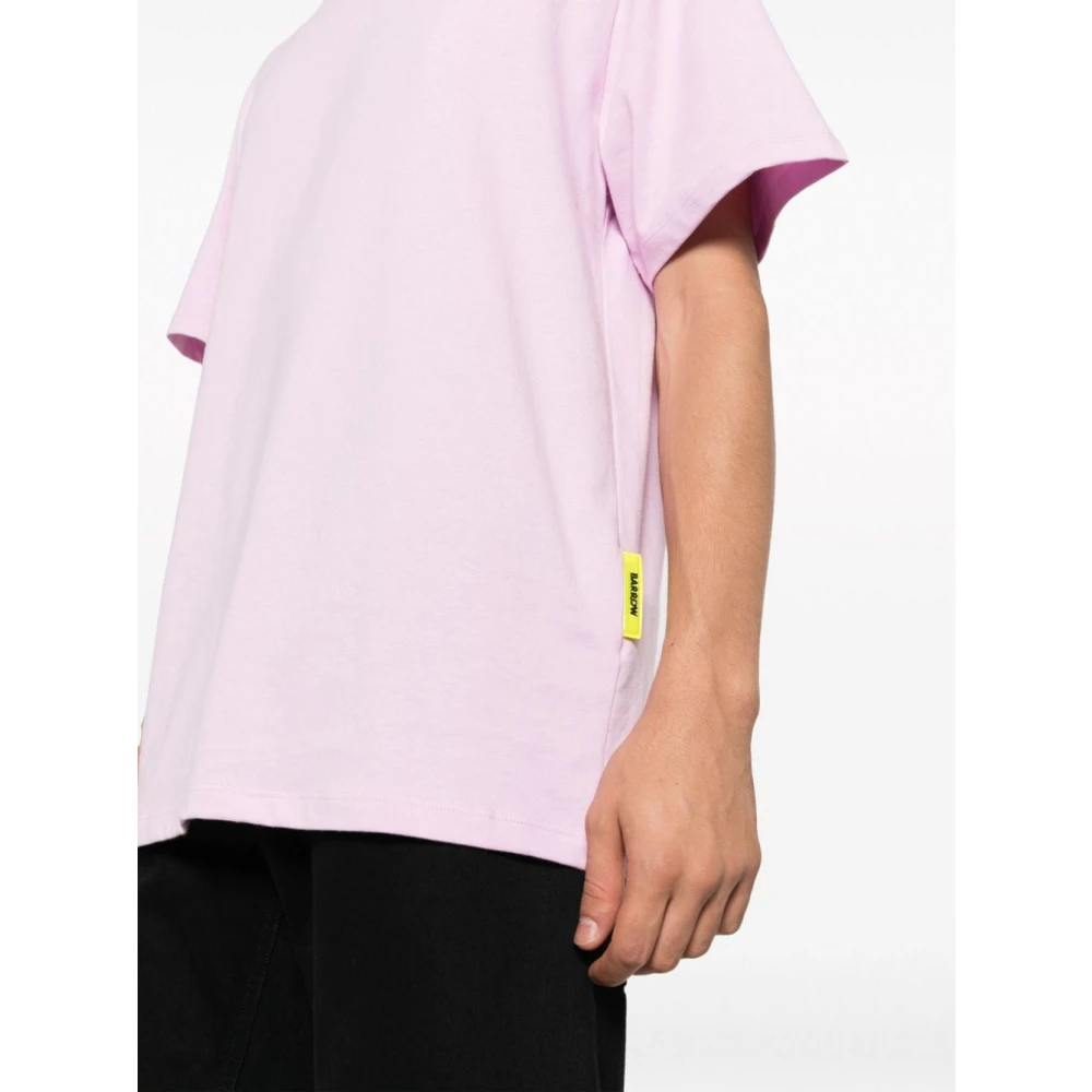 Barrow Lavender Jersey T-Shirt Pink Heren