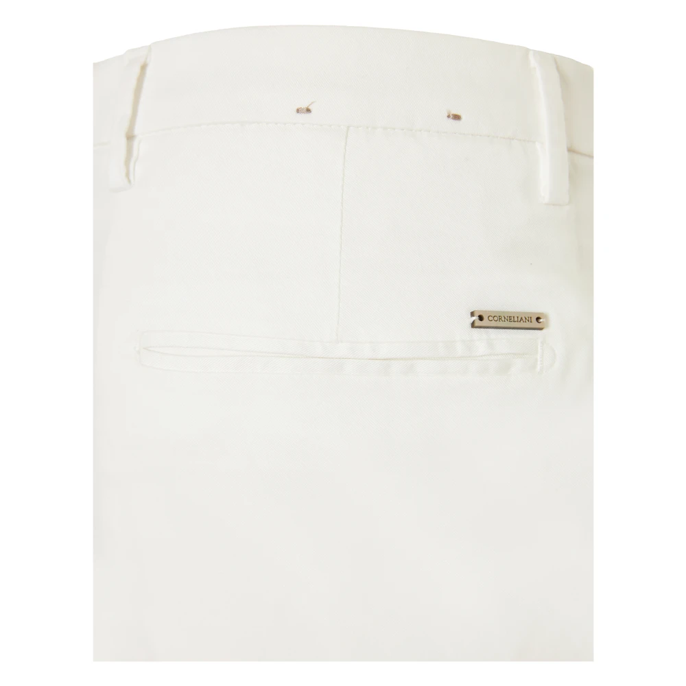 Corneliani Lyocell Katoenen Broek met Zakken White Heren