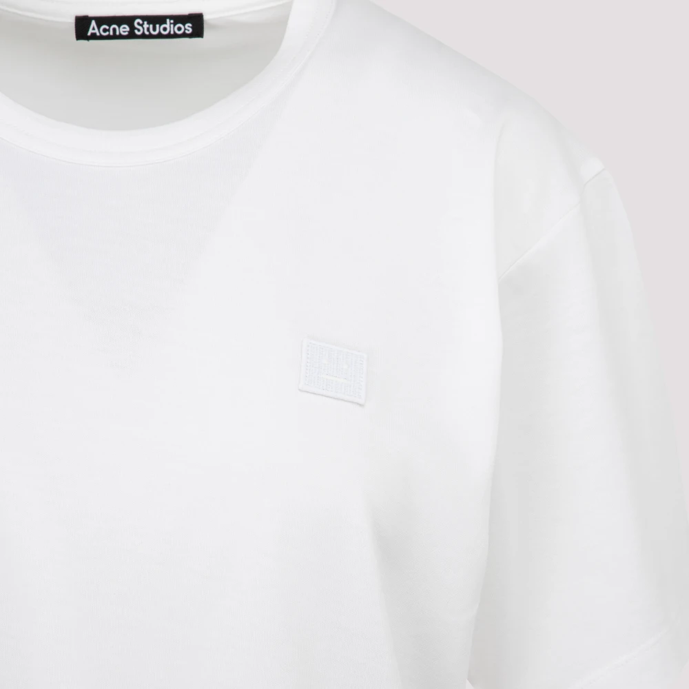 Acne Studios Wit Katoenen T-Shirt Regular Fit White Heren