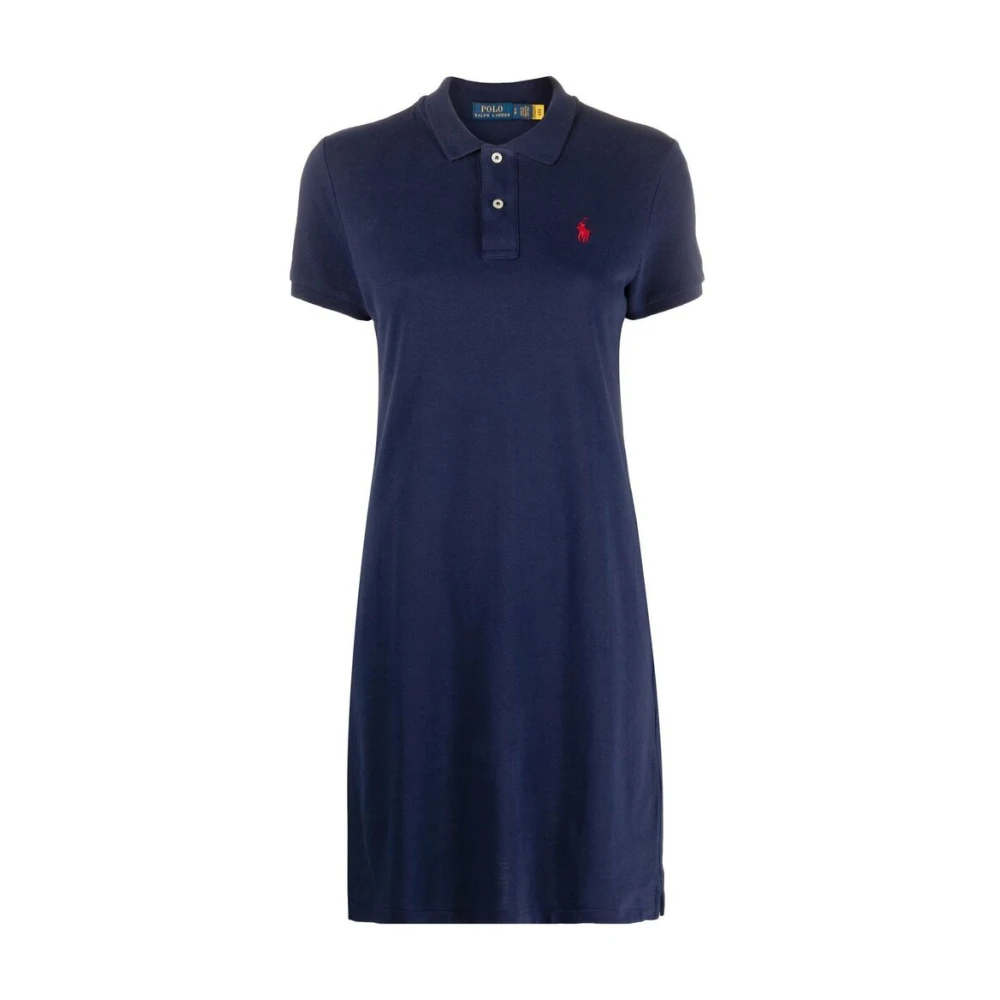 Ralph Lauren Navy Blue Polo Pony Klänning Blue, Dam