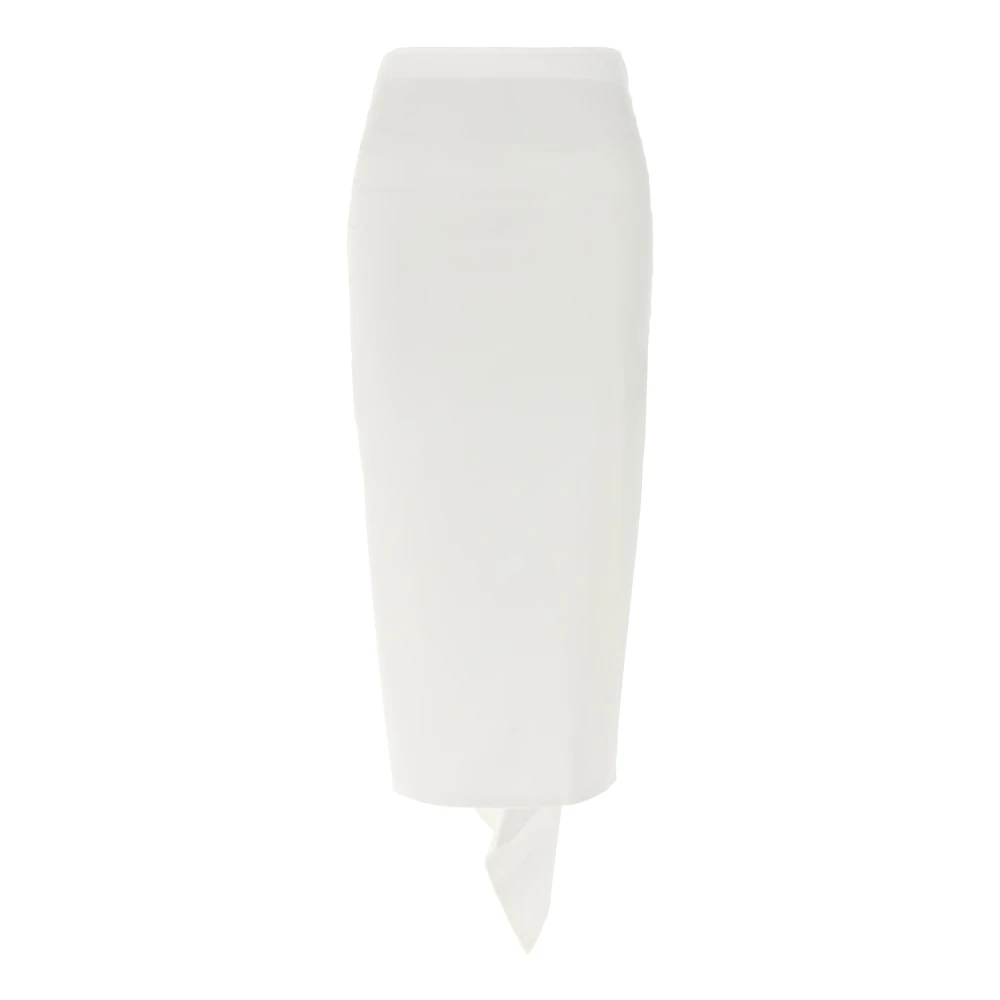 Thelatest Women's White Longuette Skirt