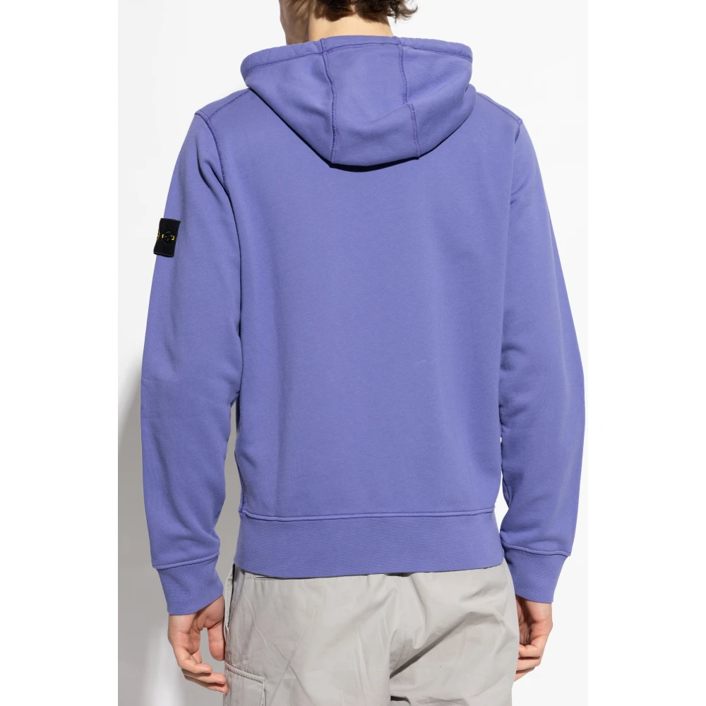 Stone Island Sweatshirt met logo Purple Heren