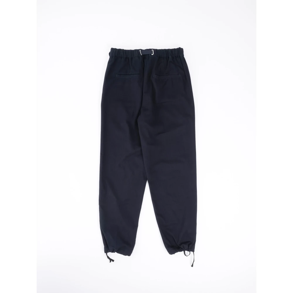 White Sand Navy Twill Broek met Verstelbare Manchetten Blue Heren