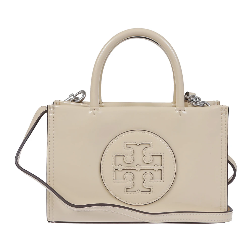 TORY BURCH Zwarte Mini Shopper met Verstelbare Band Beige Dames