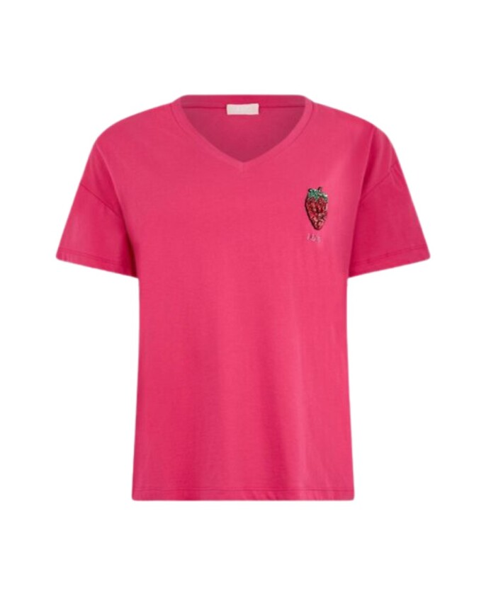 strawberry-motif-cotton-t-shirt