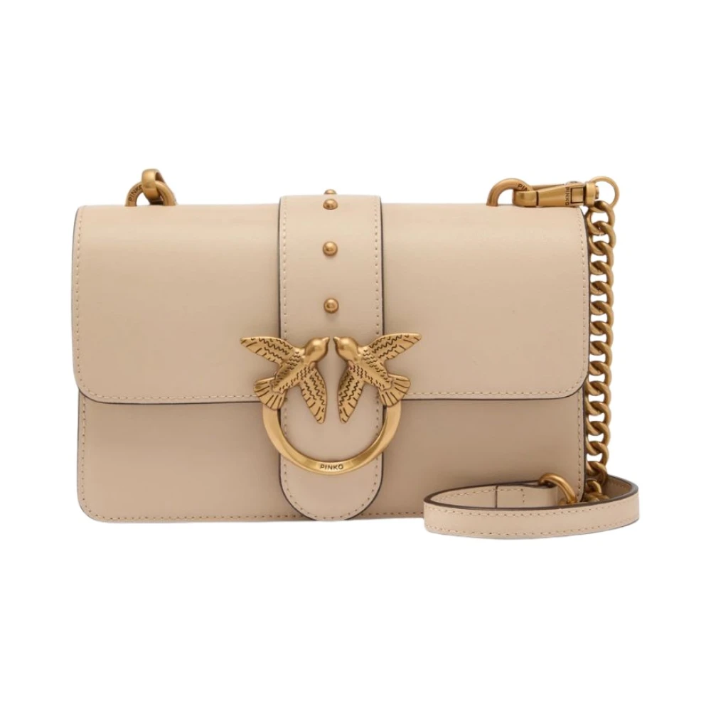 Pinko Women's Beige Shoulder Bags, One Size, Love One Mini