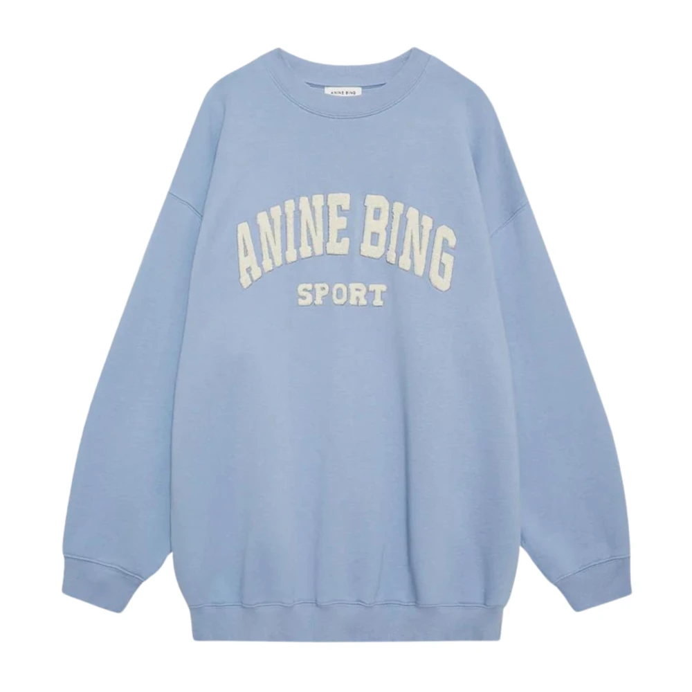 Anine Bing Grafische Sweatshirt Capri Blauw Blue Dames