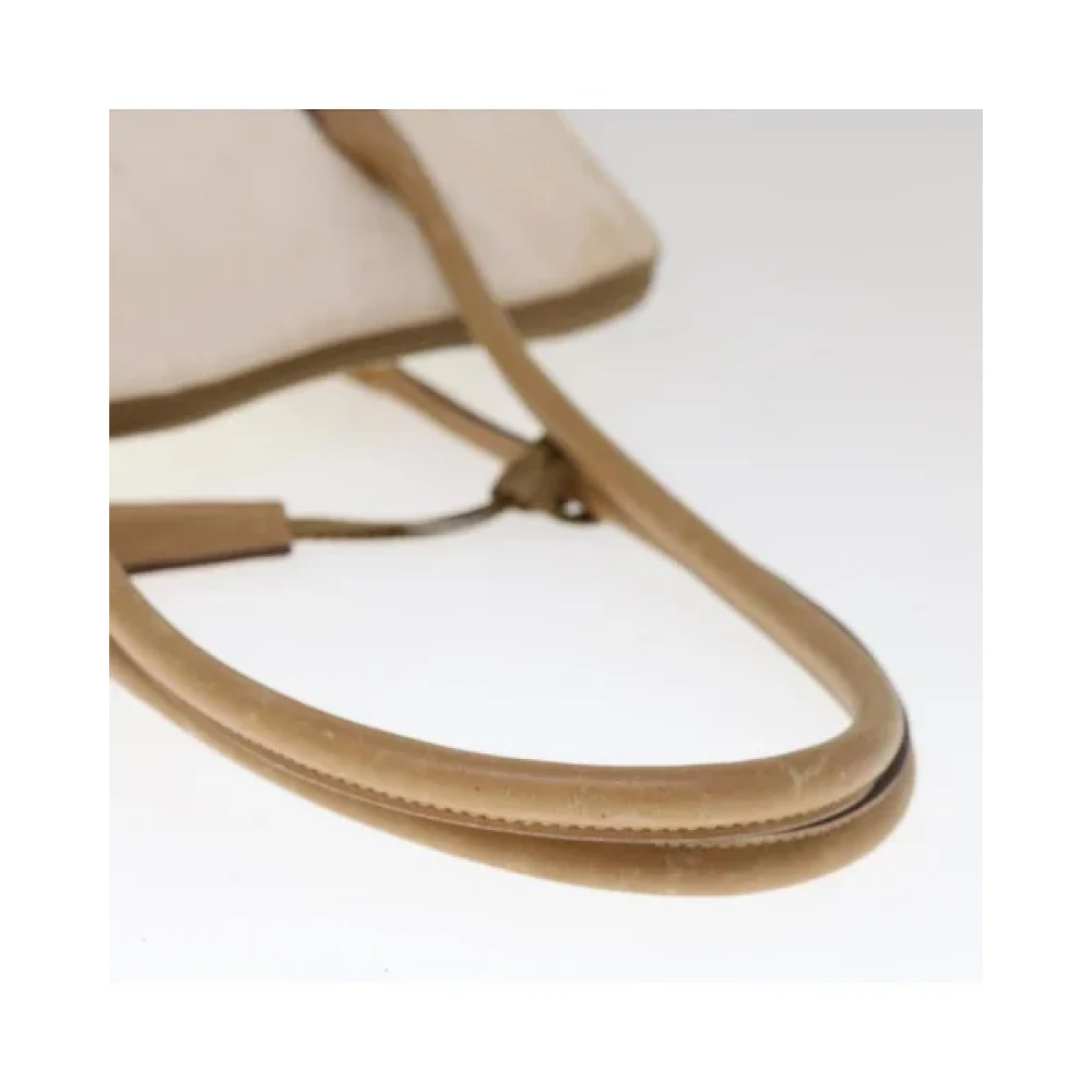 Prada Vintage Pre-owned Nylon prada-bags Beige Dames