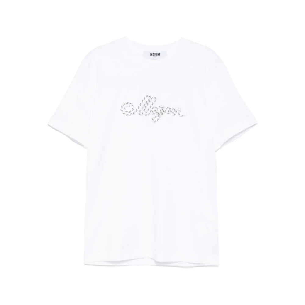 Msgm - Tops > T-Shirts - White - Msgm - Modalova