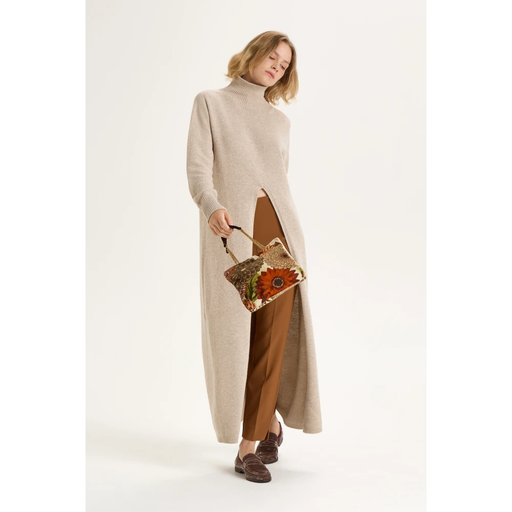 Maliparmi Stijlvolle Sweater voor Trendy Uitstraling Beige Dames