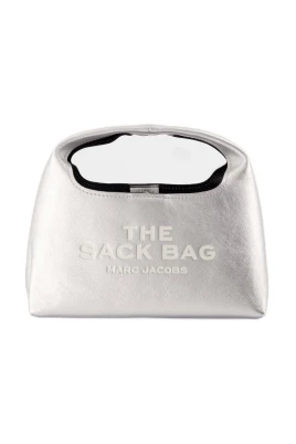 Metallic Leather Mini Sack Bag
