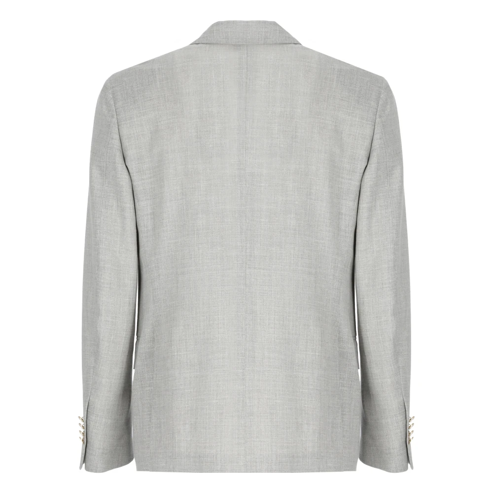 Lardini Grijze Wol Zijde Linnen Jas Gray Heren