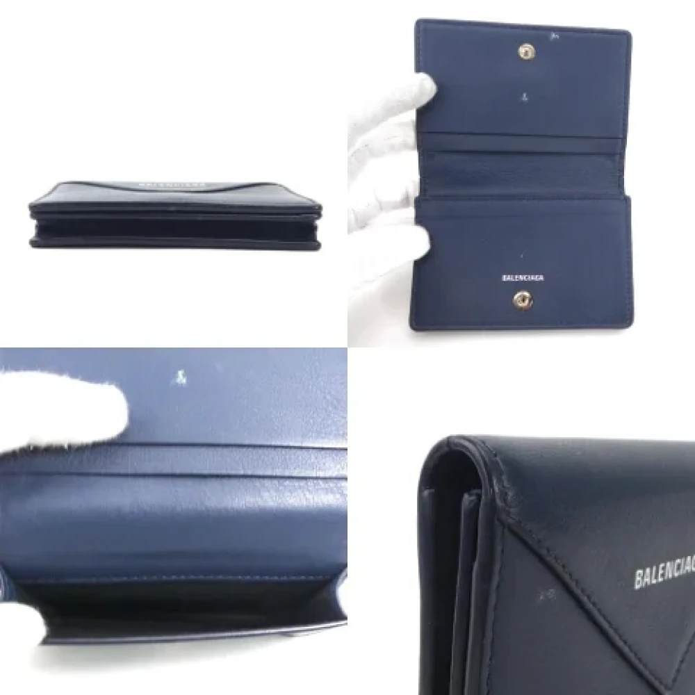 Balenciaga Vintage Pre-owned Leather wallets Blue Dames