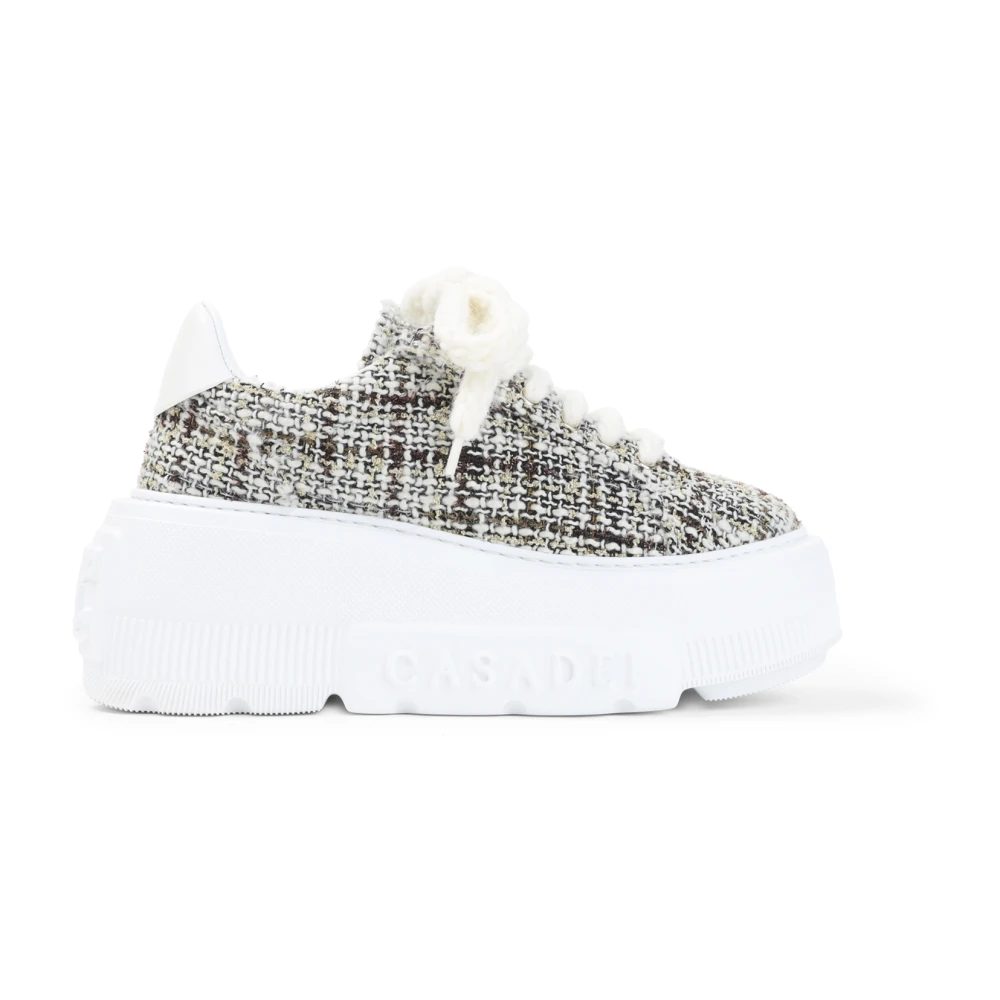 Casadei Nexus Bouclè Trainers - Female - Sneakers - Beige - 6 Uk - Shoes