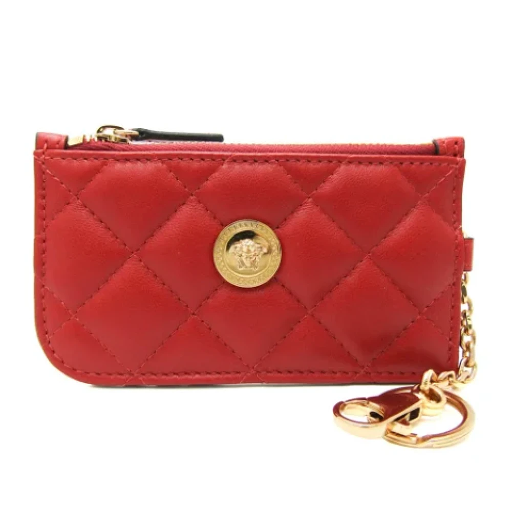 Versace Pre-owned Leather wallets Red Dames