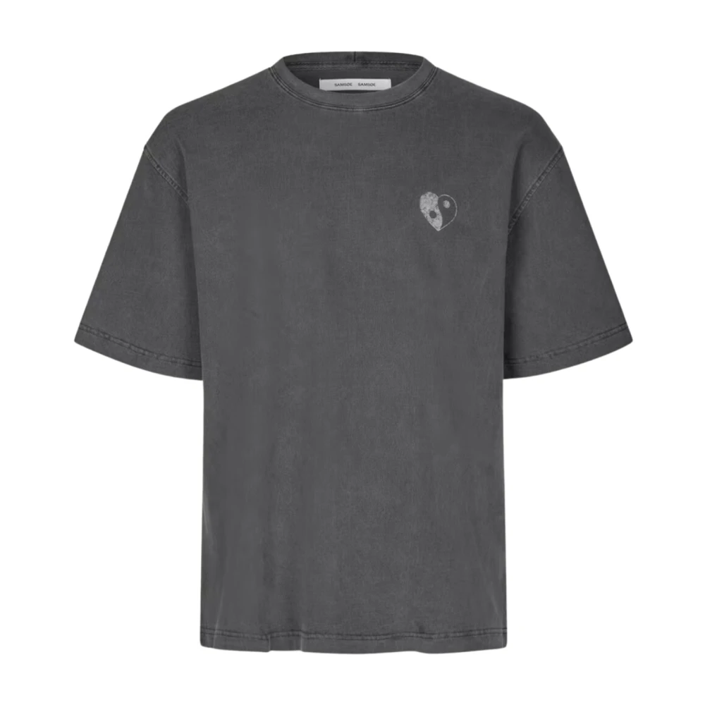 Samsøe Zwart Balance Sapoetry T-Shirt Gray Dames