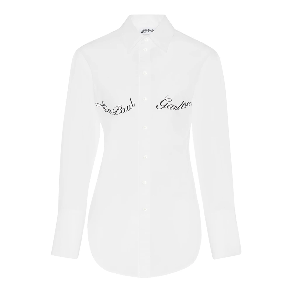 Jean Paul Gaultier Wit Shirt met Logo Print White Dames